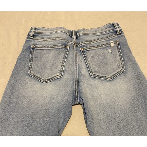 Sneek Peek Jeans Womens Size 26 Light Wash Denim Destoyed Destressed Jeans - Picture 5 of 13